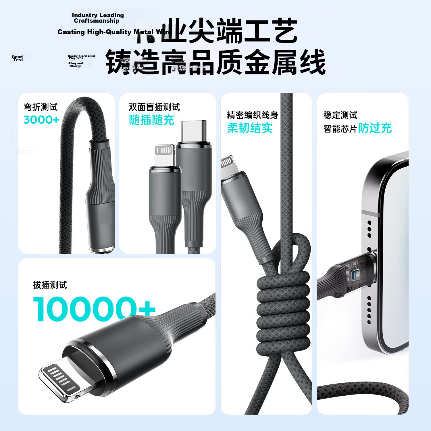 Aomake Compatible Apple Charging Cable, Original Fast Charging IPhone Data Cable, Lightning 11/12/13/14 Pro Max Braided Cord 6