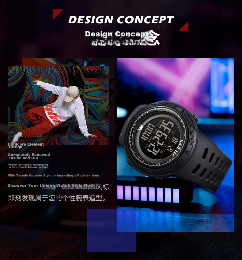 OLEVS Student Watch for Middle and High School Boys, Calendar, Weekday Display, Multifunctional, Luminous, Waterproof Digital Watch for Ages 12-14-18 3