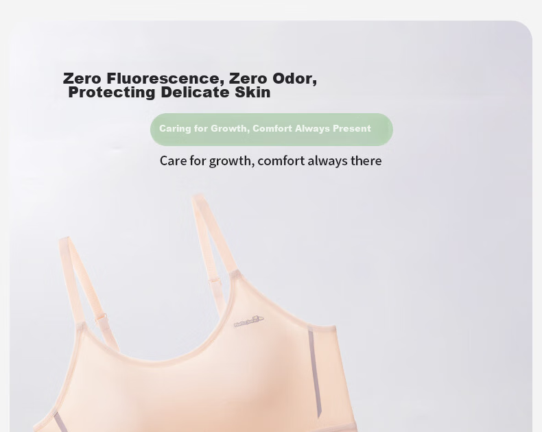 Miiow Teen Girls Seamless Sports Bra Shockproof Back Beauty Bra for Ages 12-18 19