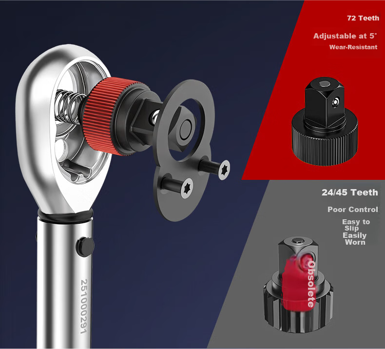 Kuanteng Industrial Grade 1/4 High Precision Manual Torque Wrench Adjustable Preset Torque Spark Plug Wrench 3