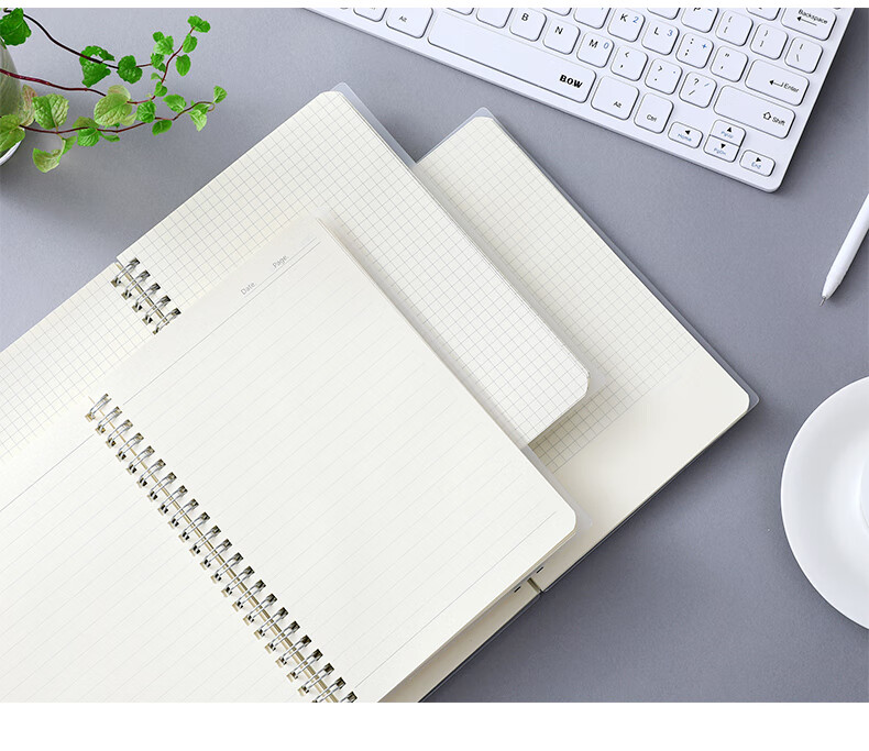 Wengu B5/80 Sheets Notebook, Spiral-Bound, Simple And Thick, for Office And Student Use, Stationery, PP Semi-Transparent Frosted Cover, Hard Shell, PPXQ001-1 (B5) Blank 19