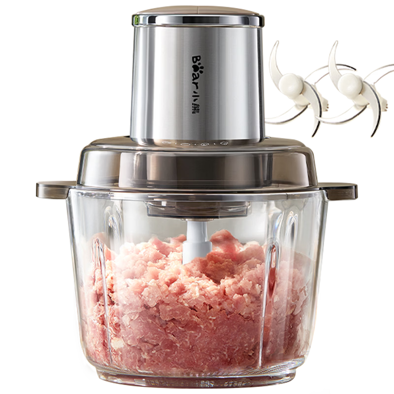 Bear Electric Meat Grinder Home Small Meat Mincer Garlic Crusher Food Processor 2026 New QSJ-L03H1