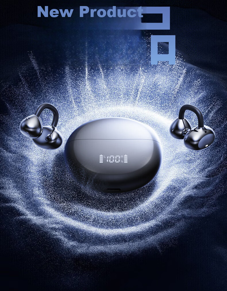 Chuangu 2026 Latest Berlin Sound Bluetooth Bone Conduction Wireless Ear Clip Non-In-Ear Smart Translation Call Noise Cancelling Sports Running Long Battery Life Earphones 3