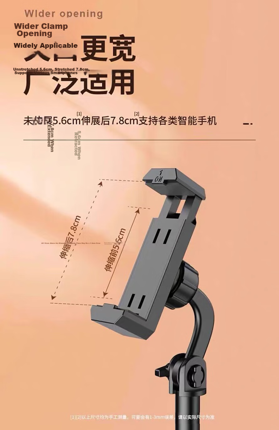 JOWOYE Phone Holder Multi-Functional Adjustable Desktop Stand for Live Streaming, Exams, Online Classes, Dormitory, Office, Compatible with Huawei, Apple, Honor 3