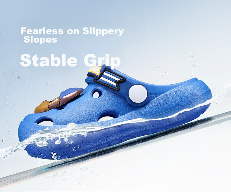 Cheerful Mario Wangwang Team Boys' Slippers, Summer Boys' Closed-Toe Indoor Non-Slip Baby Toddler Beach Children's Clogs 4