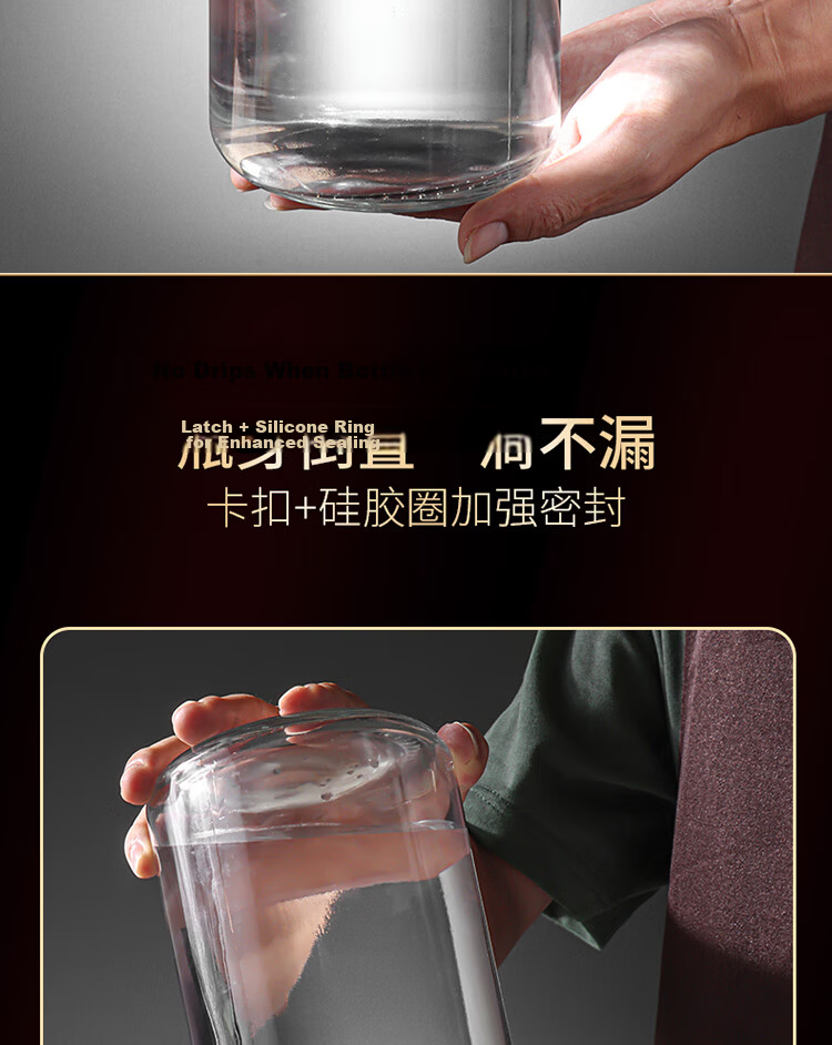 Baijie Wine Brewing Container Bottle Empty Bottle Baijiu Bottle Special Bottle Buckle Milk Tea Bottle Sealed Wine Flask Wine Jar Storage Jar 3
