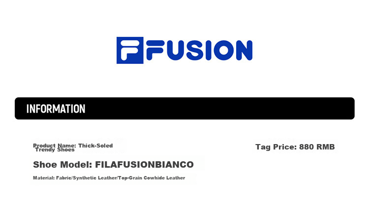 FILAFUSION Fila Trendy Brand [Zhang Hao Same Style] Hard Candy Men's Shoes Black Warrior Thick-soled Height-increasing Dad Sneakers Sports Shoes 2