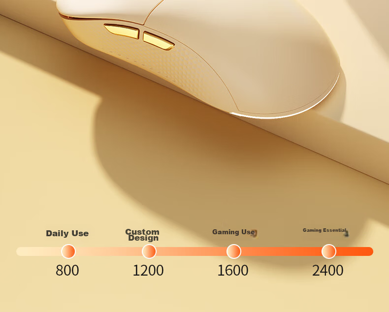B.O.W Hangshi MD506L Wireless Bluetooth Dual-Mode Ergonomic Backlit Mouse for Desktop Laptop iPad Tablet Phone Office Silent Rechargeable Mouse Milk Tea Color 16