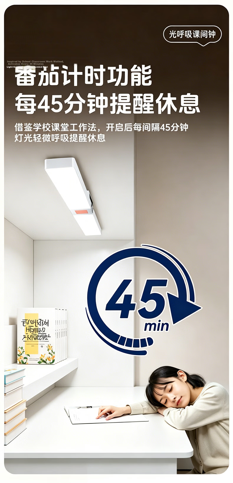 HP Eye Protection Desk Lamp Student Study Table Lamp Wall-Mounted Desktop Rechargeable Magnetic Dormitory Reading Cool Lamp 9