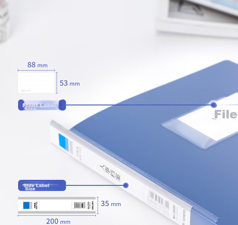 Deli 25mm A4 Thickened Plastic File Box Document Storage Box Financial Voucher File Organizer Exam Storage 5681 11