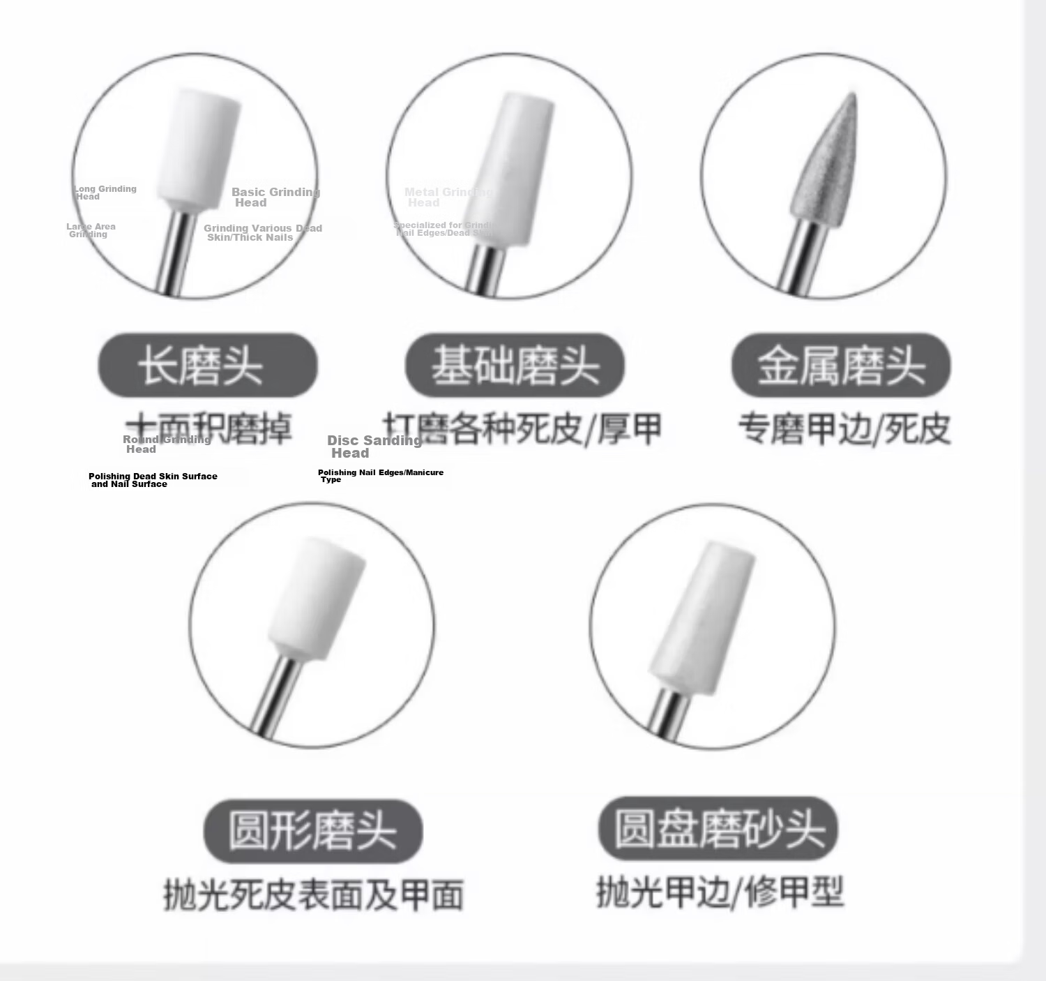 GECOMO Electric Nail File, Toenail Clipper, Nail Grinder, Cuticle Remover, Thick Nail Multi-Functional Grinding Head Combination Set 14