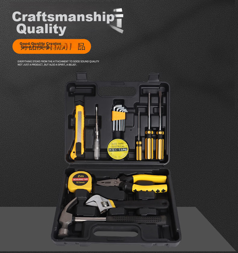 Nashide 16-Piece Home Tool Kit Set Household Repair Wrench Screwdriver Carpentry Electrical Set WY037 1