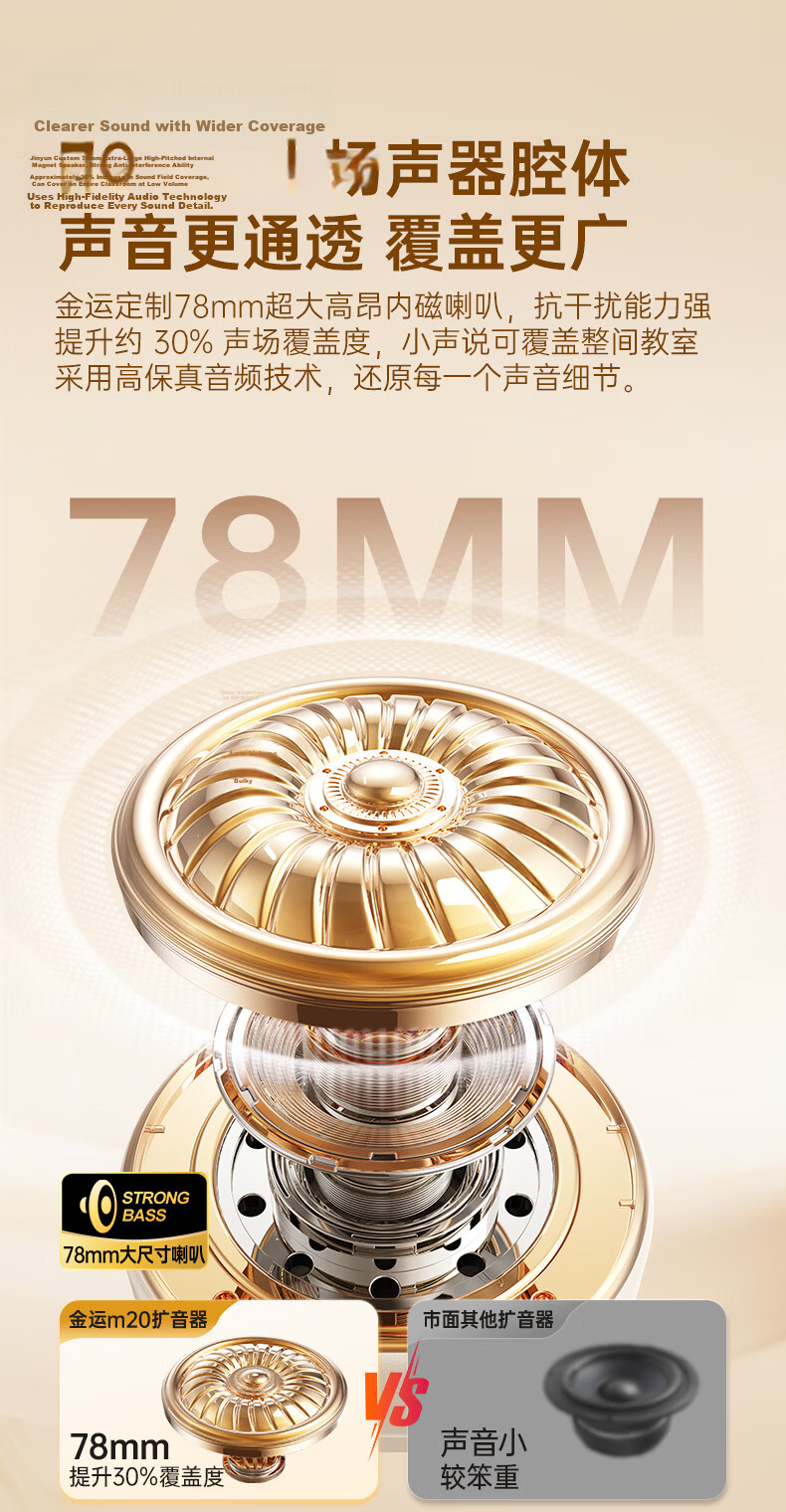 KINYO 30W Wireless Mini Bee Amplifier Teacher Microphone Loudspeaker M20 14