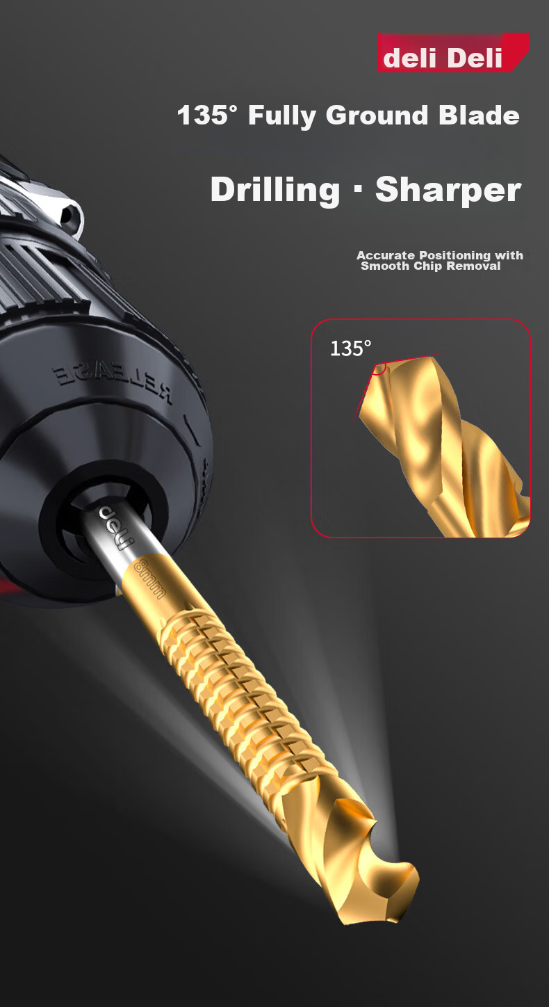 Deli Multifunctional Serrated Twist Drill 3-in-1 Saw Drill Groove Punch Slotting Serrated Woodworking Drill Bits 6mm 3pcs 4