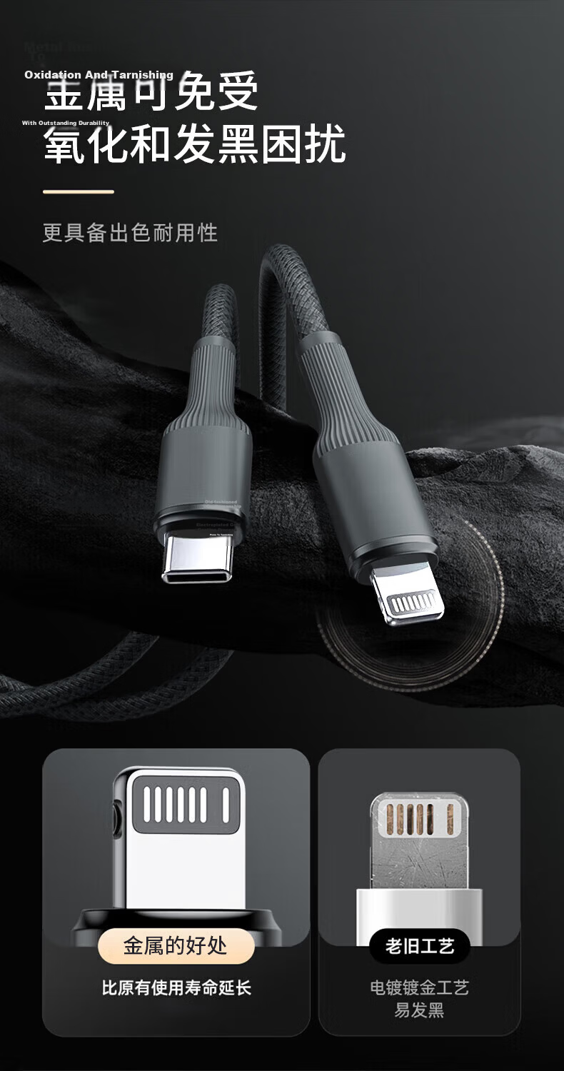 Aomake Compatible Apple Charging Cable, Original Fast Charging IPhone Data Cable, Lightning 11/12/13/14 Pro Max Braided Cord 11