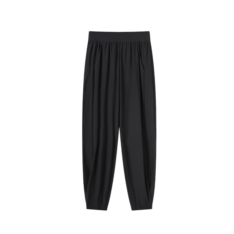 JD Jingzao Women's Casual Sun Protection Jogger Pants 2026 Spring Cool Ice Feel Long Pants Black S