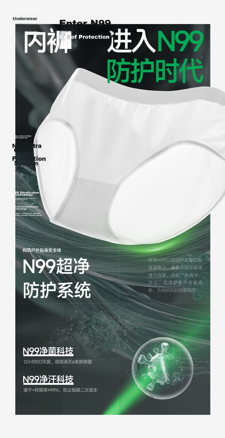 Bananain Disposable Women's Underwear Daily Antibacterial Travel Portable Sterilized Wash-Free N99 Sterilization 3