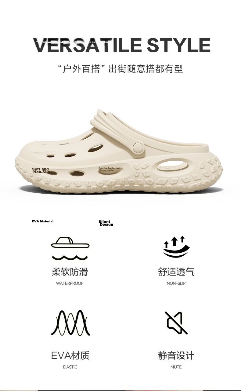 DuChen Men's Summer 2026 New Anti-Slip Odor-Resistant Beach Sandals Slippers 2