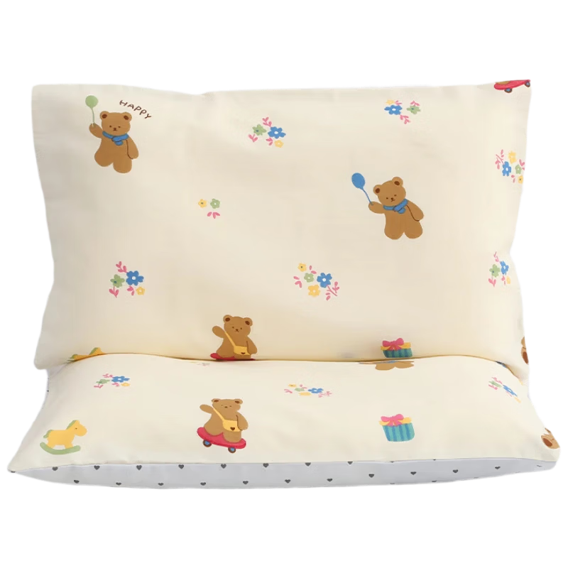 Jinhao 100% Cotton Pillowcase Pair Pure Cotton Antibacterial Pillow Covers for Student Dormitory 48*74cm*2