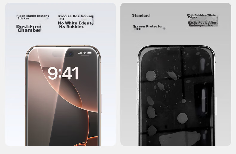 Shanmo Privacy Tempered Glass Screen Protector for iPhone 16 Pro Max - Anti-Peeping, Dustproof, Drop Resistant, Anti-Fingerprint, Full Coverage with Cleanroom Protection 13