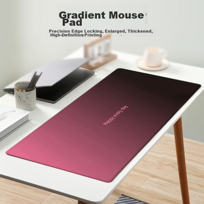 Cat Box Premium Gradient Mouse Pad Pink Black Minimalist Oversized Gaming Office Keyboard Desk Mat