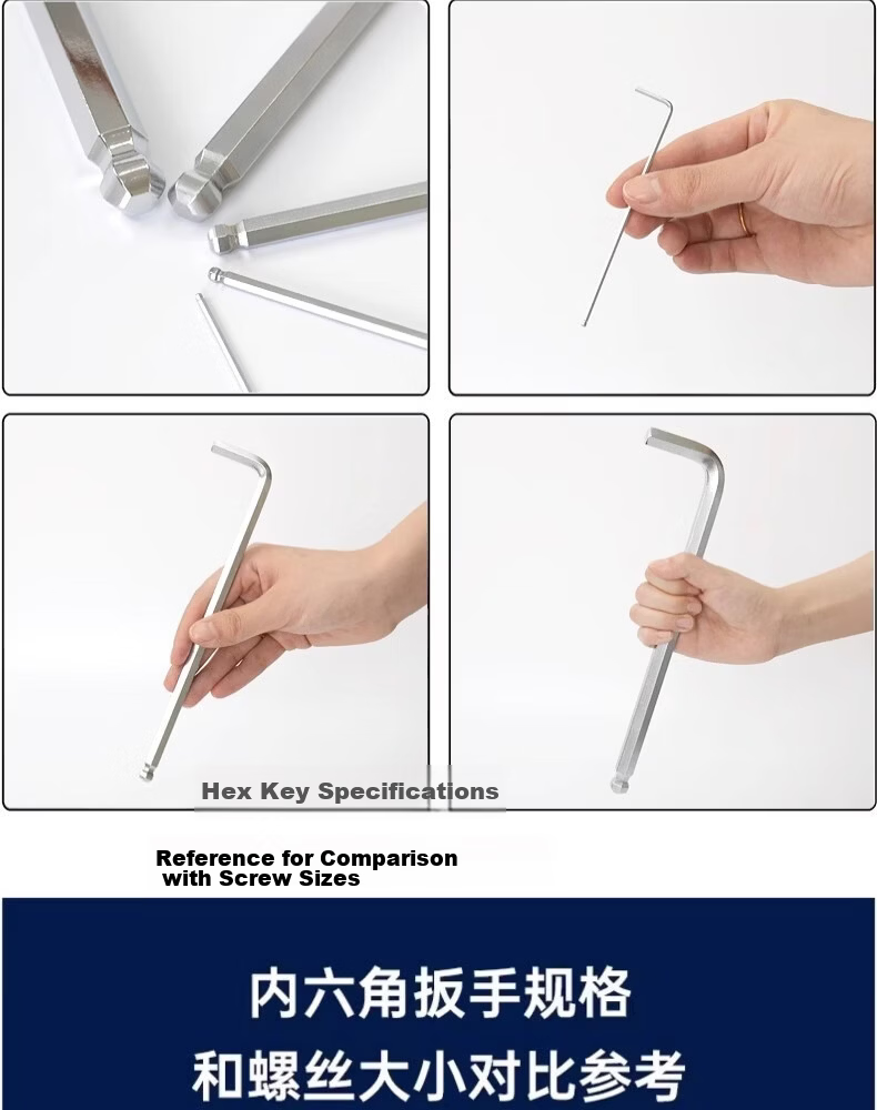 Great Wall Matte Finish Extra Long Hex Ball End Allen Wrench Hexagon Screwdriver Tool 30mm 340230 8