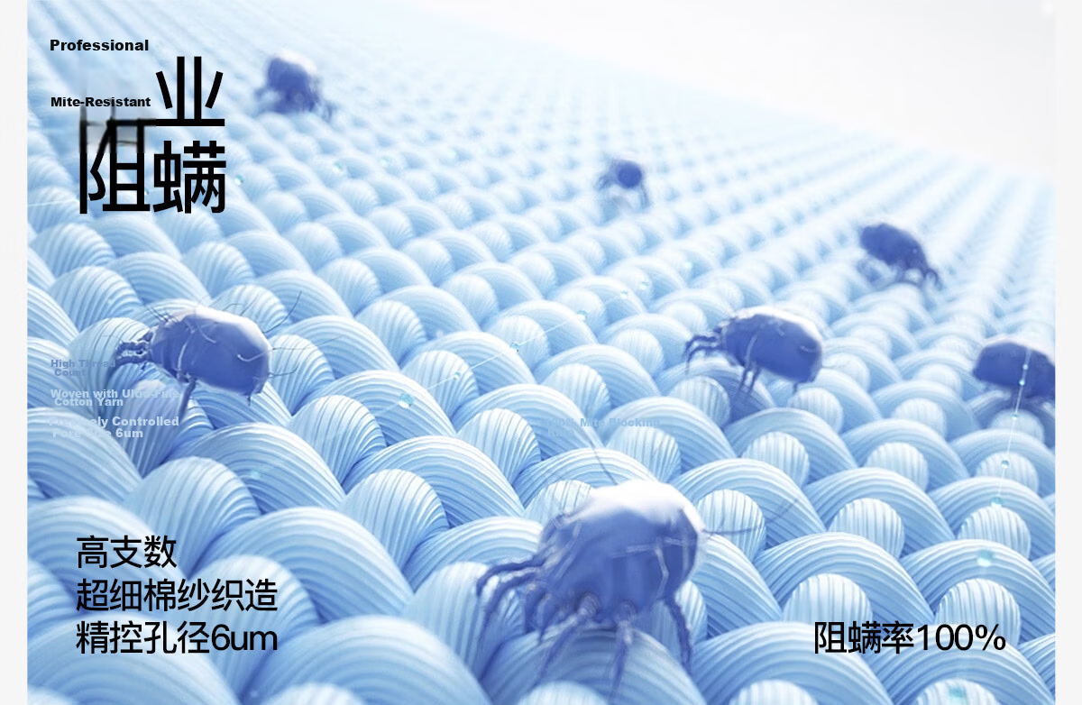 Shupiaoer Pure Cotton Anti-Mite Fitted Sheet Washable Thin Mattress Protector Double Anti-Mite Dust Mite Allergy Protection Bedding 10