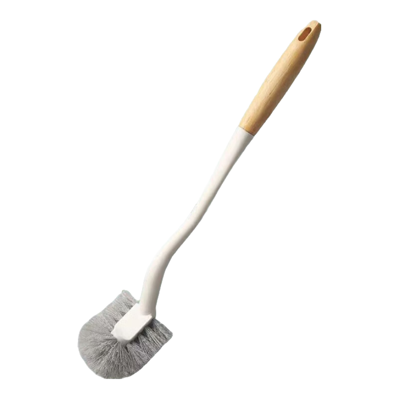 TOMMY DUCK Toilet Brush Hard Bristles No Dead Angle Wall-Mounted Squat Toilet Cleaning Tool Long Handle Toilet Cleaner Brush