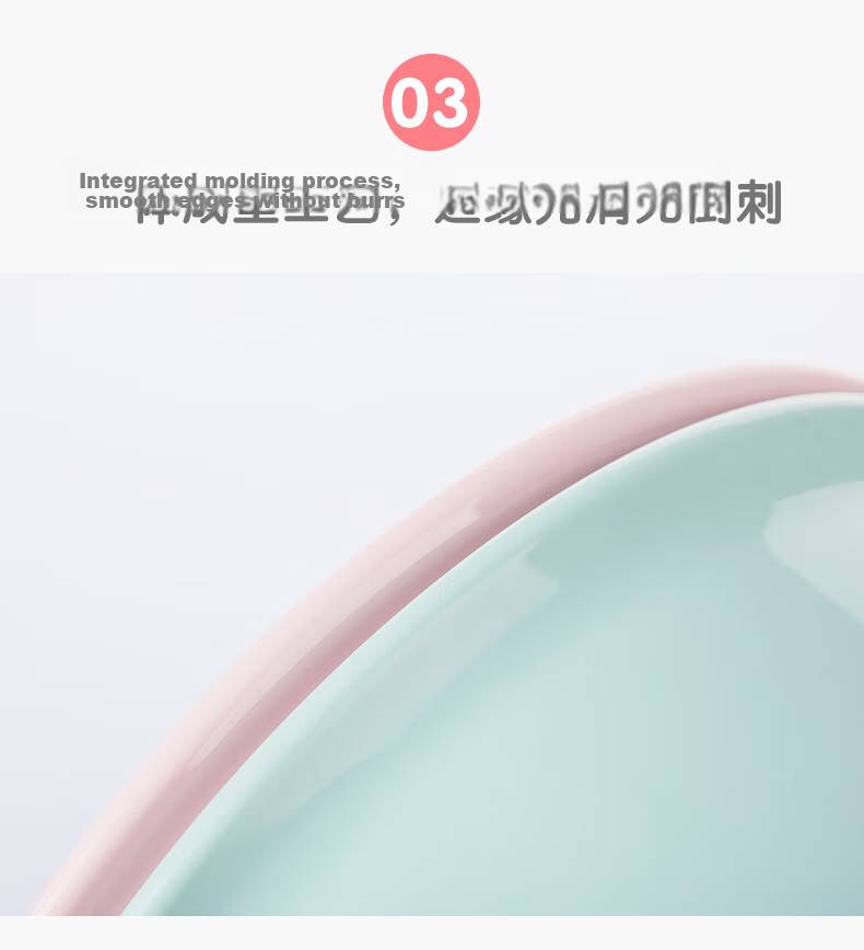 Chahua Antibacterial Wash Basin 26.5cm Large Plastic Face Washing Basin Laundry Basin Baby Diaper Washing Basin Pink 14
