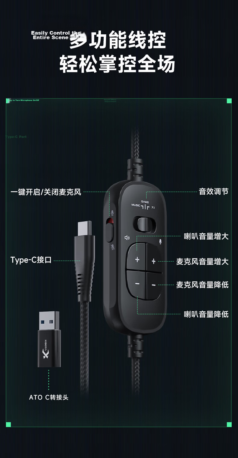 XIBERIA T10 Wired Gaming Headset Over-Ear Esports Four-Chamber Tactical Headphones Delta JDG Paratrooper Edition 21