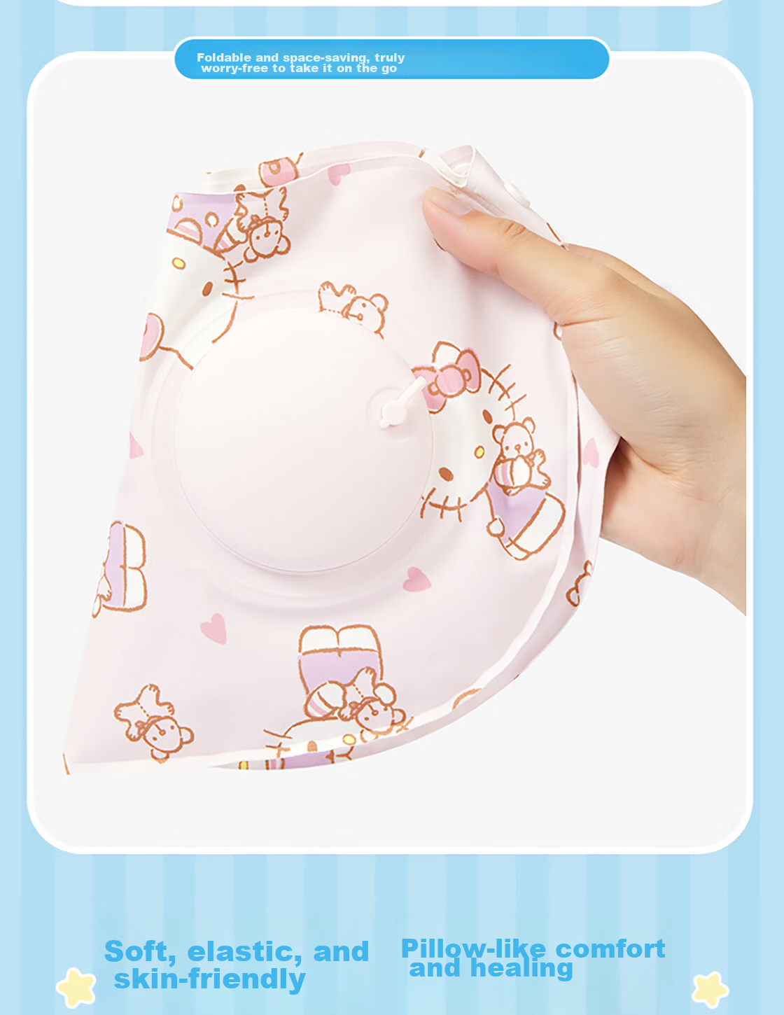 MINISO Sanrio Series Printed Portable Inflatable U-Shaped Pillow Hello Kitty Portable Travel Pillow 4