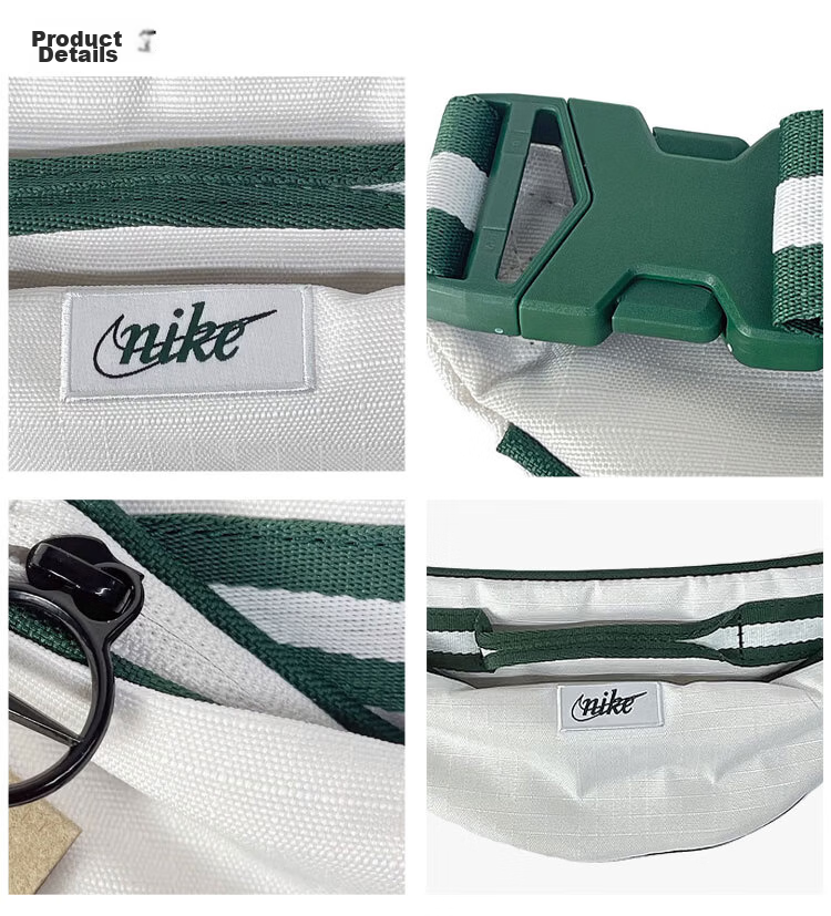 NIKE Unisex Shoulder Bag Small Shoulder Pouch Trendy Versatile Waist Bag DR6266-030 Black Grey One Size 5