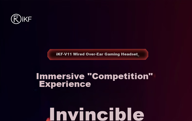 IKF V11 S USB Wired Gaming Headset Over-Ear Esports Headphones Wired Microphone 7.1 Surround Sound FPS Positional Audio Valorant Delta Smoke Gray 3
