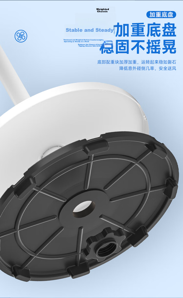 Rongsheng Electric Fan Air Circulation Fan 8-Shaped Airflow Floor Fan Home Quiet Turbo Ventilation Fan High Wind Circulation Convection Desktop and Floor Dual-Use Bedroom RS-FX2403AH 14