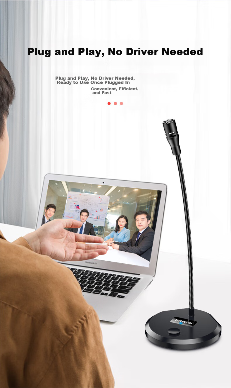 NINTAUS Microphone, Computer Wired Microphone, Desktop Computer, Laptop, Desktop Online Course, Video Conference, E-Sports Gaming, Voice Recording, Live Streaming, External Sound Card Y100B 12