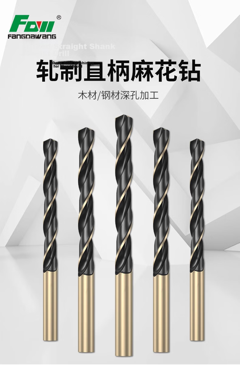 Fang Da Wang 9341 Straight Shank Twist Drill Bit for Wood Metal Stainless Steel [4mm*10pcs] 1