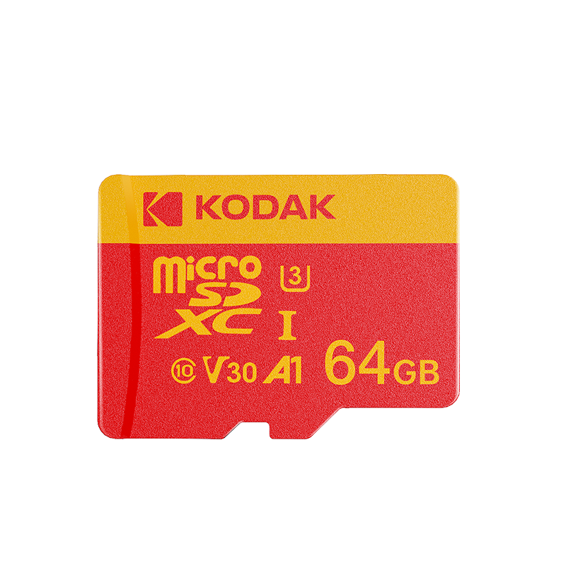 KODAK 64GB TF (MicroSD) Memory Card A1 U3 V10 4K High Durability Dash Cam & Surveillance Camera Memory Card 100MB/s Read Speed