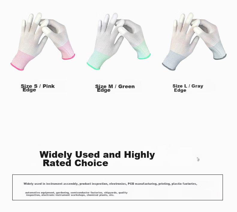 AMS PU Nylon Coated Palm Gloves, Lightweight Summer Work Gloves, White, Wear-Resistant, Anti-Slip, Breathable, Unisex, Medium Size, 12 Pairs 12