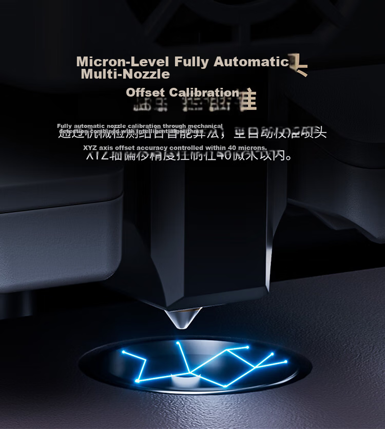 Flashforge Creator 5 3D Printer Home C5 Wolverine 4 Nozzles 5x Efficient Multi-Color FDM 3D Printing Zero Waste Smart Detection Quick-Release Nozzle Auto Compensation 8