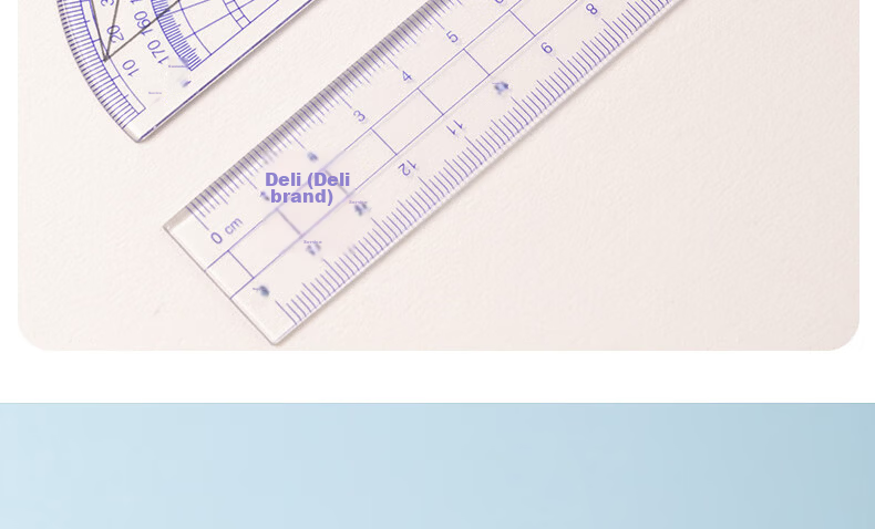 Deli Three-In Ruler Set, 4-Piece Drawing And Drafting Kit, for Postgraduate Entrance Exam, College Entrance Exam, Blessing Gift, High School Graduation Exam, Straight Ruler, Triangle Ruler, Protractor 6