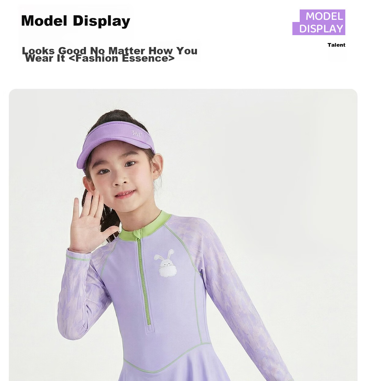 361° Kids Girls One-Piece Long Sleeve Skirted Swimwear Princess Dress Swimsuit 14