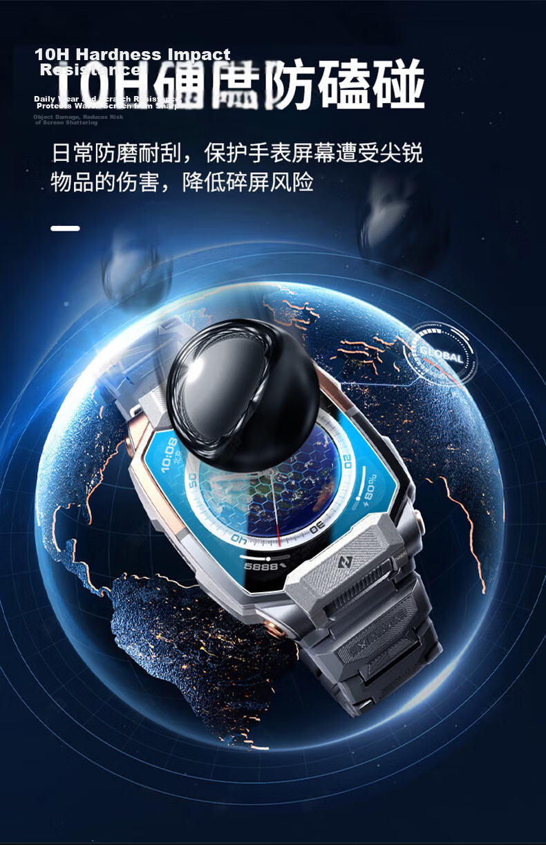 Smorss [2 Pieces Premium] Screen Protector for Xiaotiancai D3, Anti-Blue Light Film, Full Screen Protection for Xiaotiancai Children's Smartwatch D3, Anti-Scratch, Drop-Resistant, Anti-Fingerprint, Eye-Protective Watch Film 4