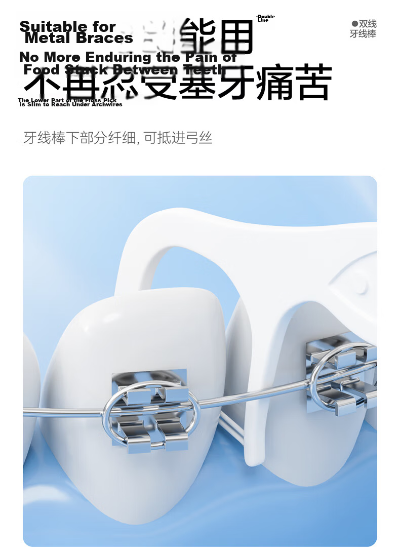 Breath Ocean Round Floss Picks 50pcs*8 Boxes Dental Floss Toothpicks Ultra-fine Portable Family Pack 5