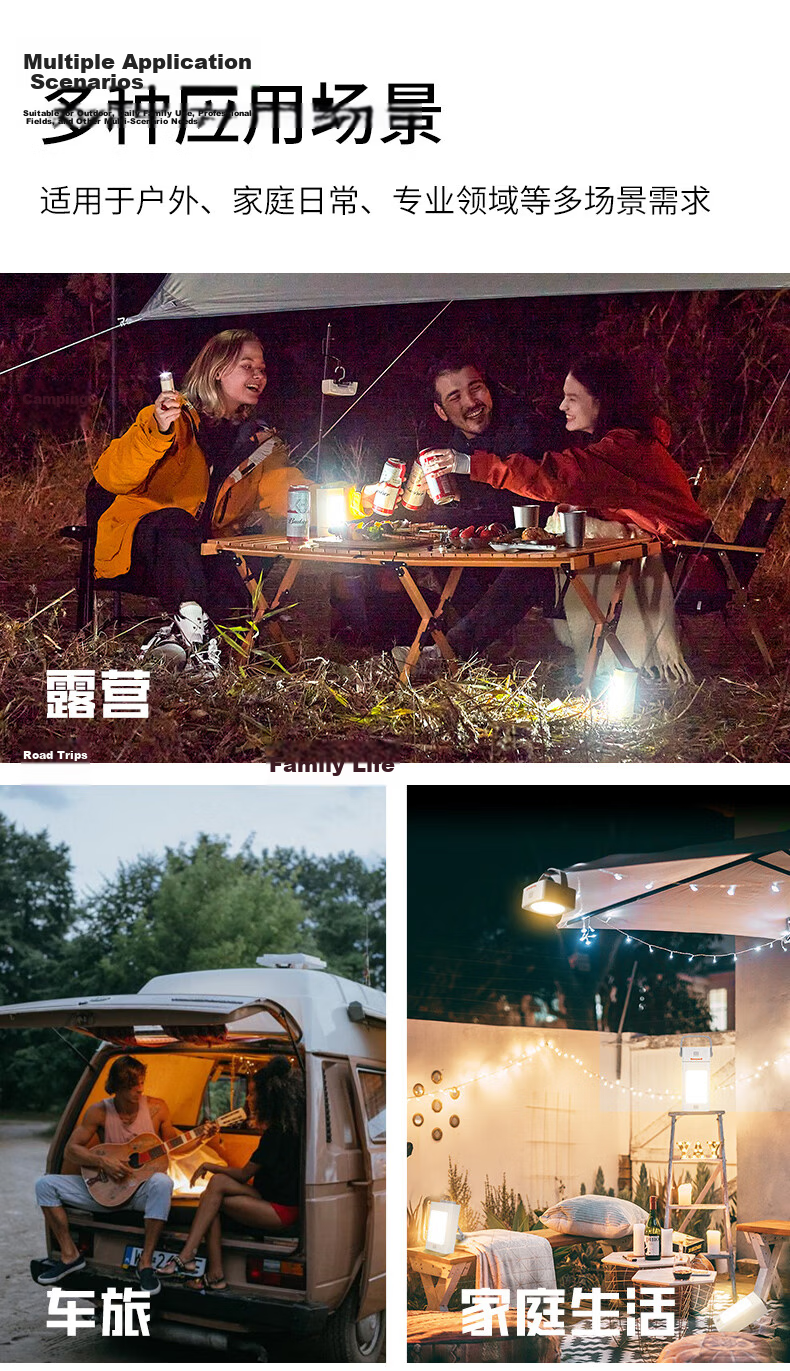 Honeywell Multifunctional Outdoor Camping Lantern Ambient Light Emergency Bedside Lamp Hanging Detachable 4-in-1 High Brightness Long Battery Life 6