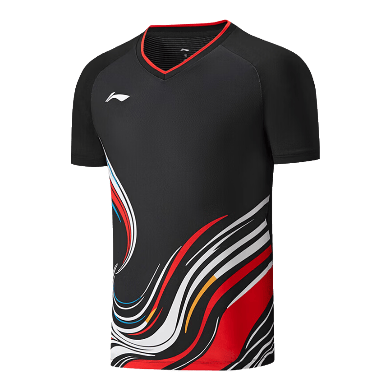 LI-NING Badminton Team Competition Training T-Shirt Unisex AAYW045-1 Black 2XL