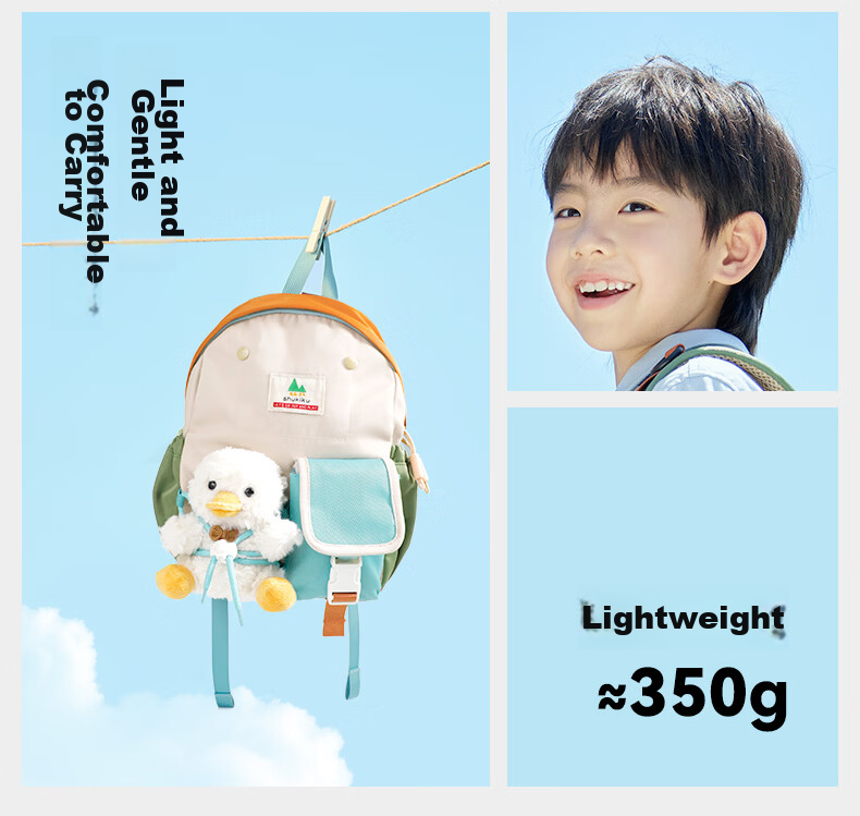 SHUKIKU Children's Doll Backpack, Kindergarten Schoolbag, Elementary School Student Water-Resistant Backpack, Tomato Milk Yellow M 8