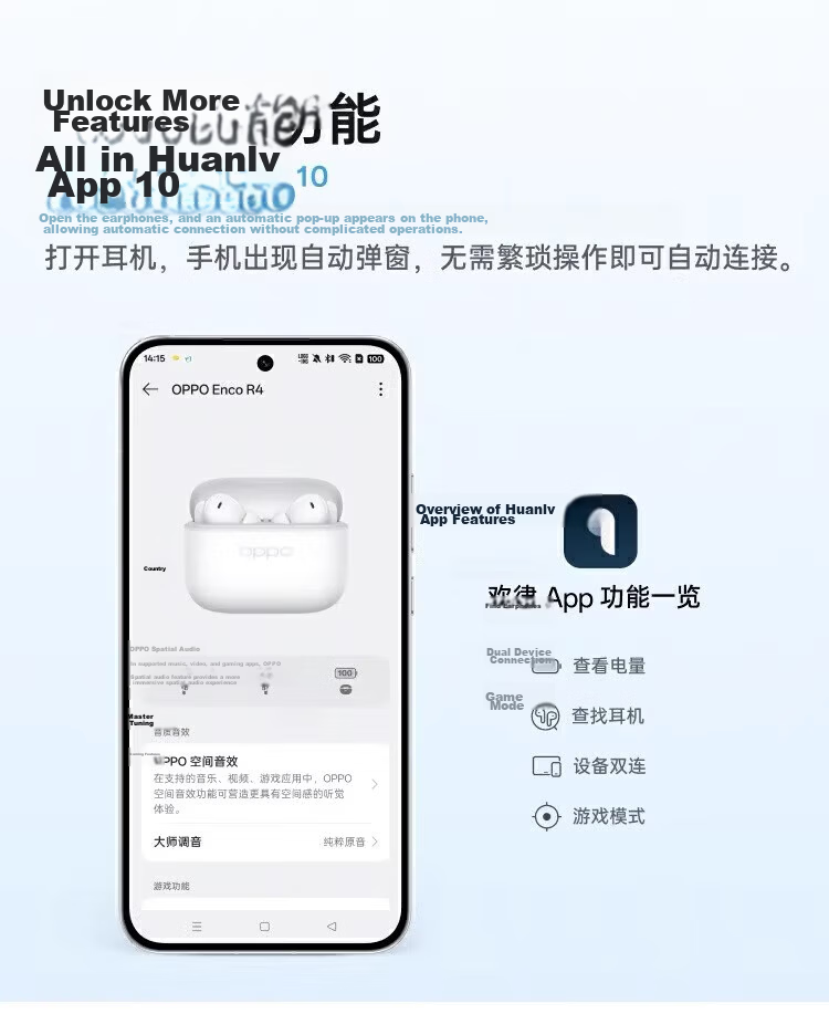 OPPO Enco R4 True Wireless Earphones Cloud Mist White 12