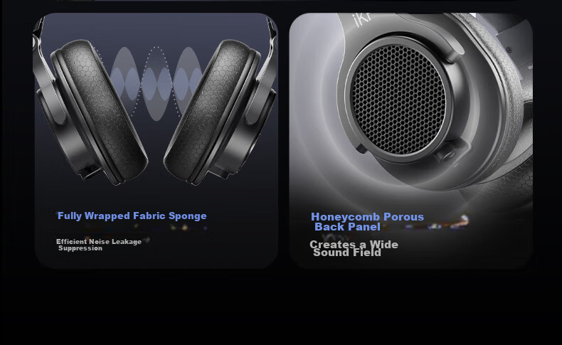 IKF VP5 Over-Ear Monitoring Headphones Wired Closed-Back HiFi High-Resolution Sound Gaming Headset for PC Live Streaming K-Singing FPS Delta Sound Positioning 29