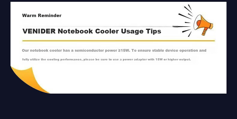 VENIDER 2026 Latest Cooling No.1 Laptop Cooling Fan Cooler Gaming Cooling Pad Stand for Lenovo Dell Alienware Savior 23