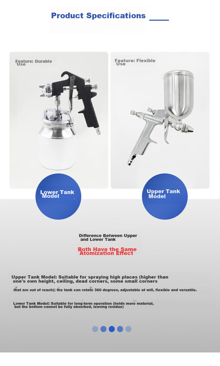 HSD Pneumatic Spray Gun Automotive Sheet Metal High Atomization Spray Pot Primer Spray Gun K-3 Top Cup 0.5mm Nozzle 4